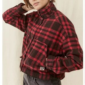 BDG Red and Black Plaid Flannel Jacket